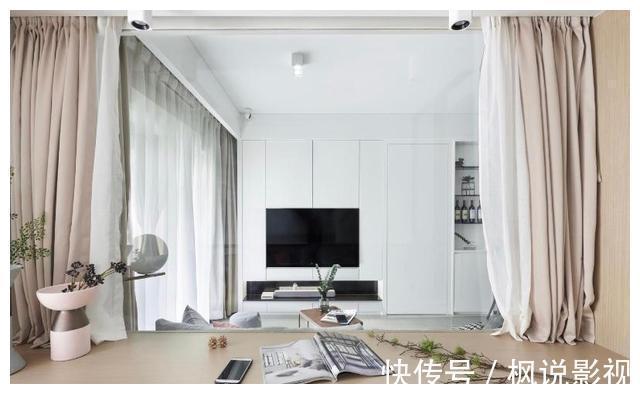 客餐厅|这是我见过最通透的小户型设计,高颜值+强收纳,无限放大的64㎡!