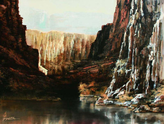 静恬#舒益谦的绘画作品,有一种诗意的美!