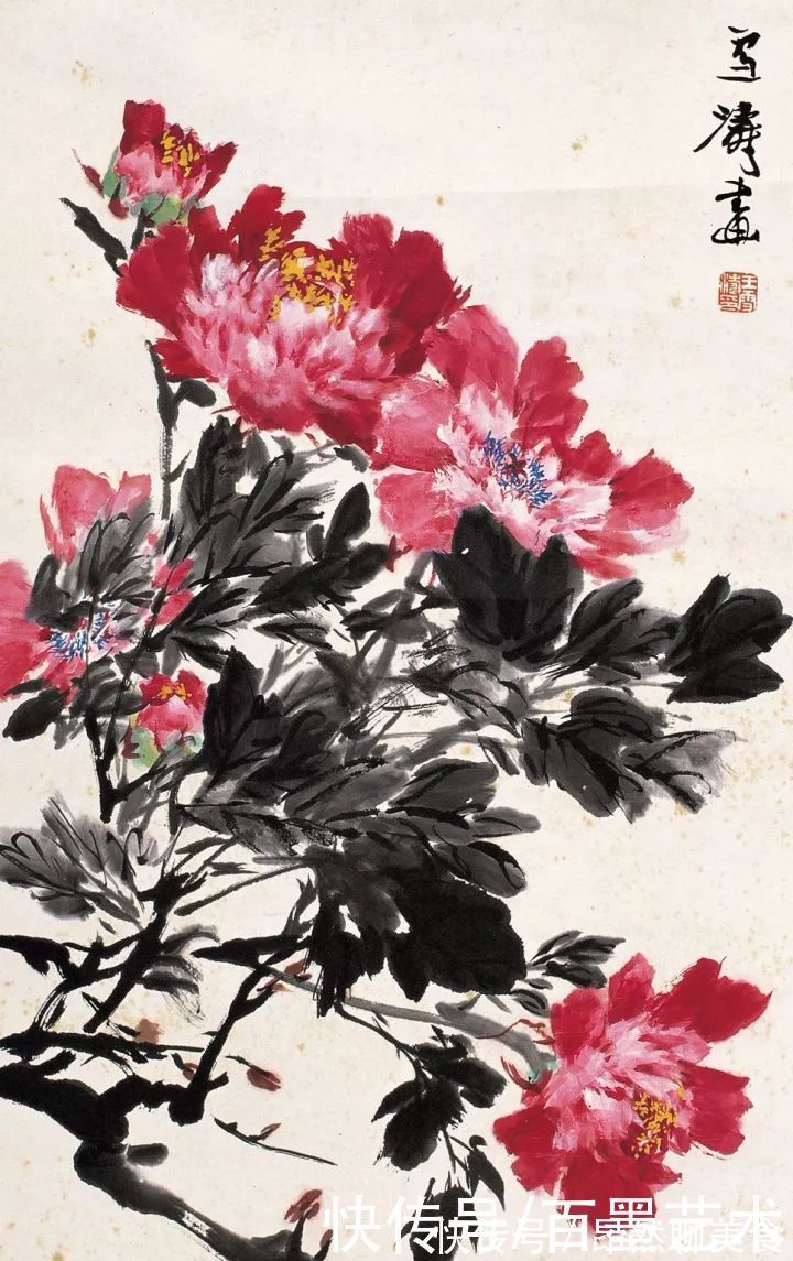小写意@唯有牡丹真国色!小写意牡丹画150幅,美醉了