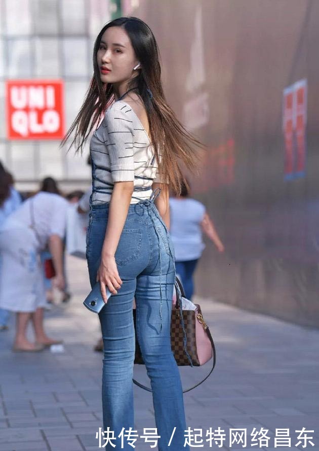 穿挂|穿挂脖牛仔裤就是好看