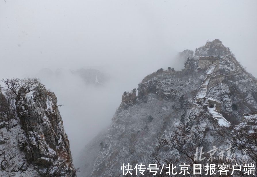 箭扣|雪后箭扣长城，银装素裹，分外妖娆