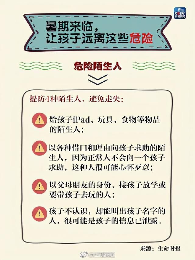 暑假|暑假来啦 提醒孩子远离这些危险