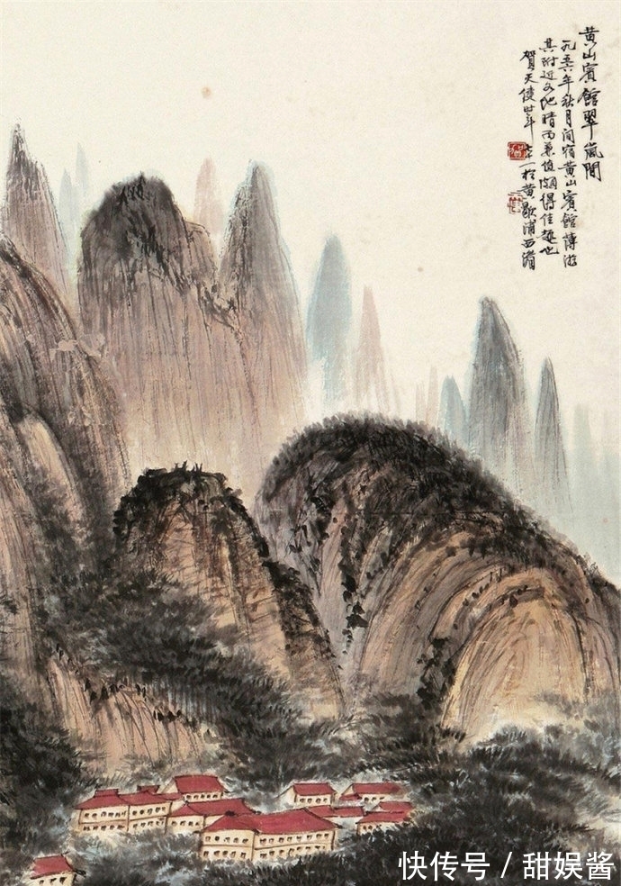 天下|骀荡雄奇，画尽天下美景，贺天健山水画欣赏