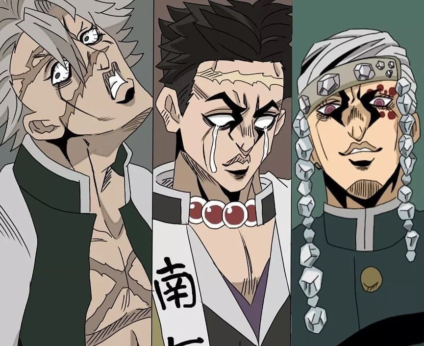 鬼灭之刃|当鬼灭之刃遇上JOJO画风,九柱全员恶人,伊之助毫无违和感