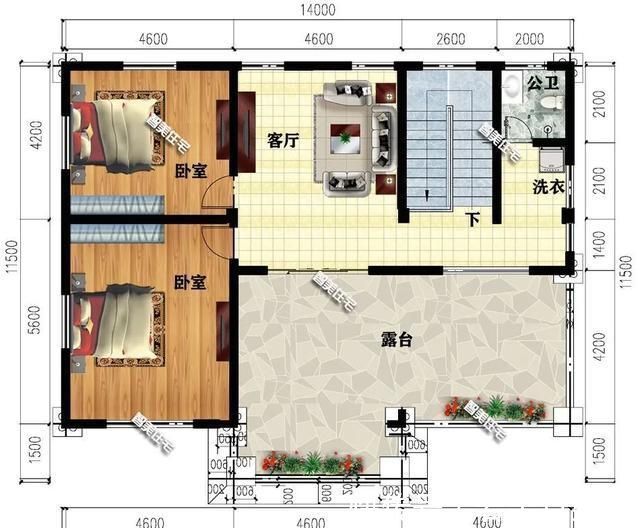 堂屋|面宽14米上下,室内带堂屋的农村别墅,第一栋造型简单施工易