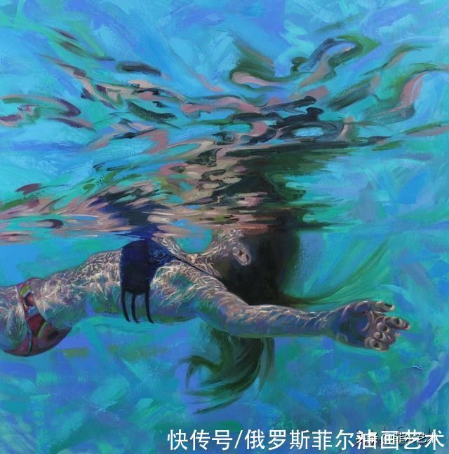 emrich|沉浸在海水里的女性，美到窒息的油画作品，是不是惊到你