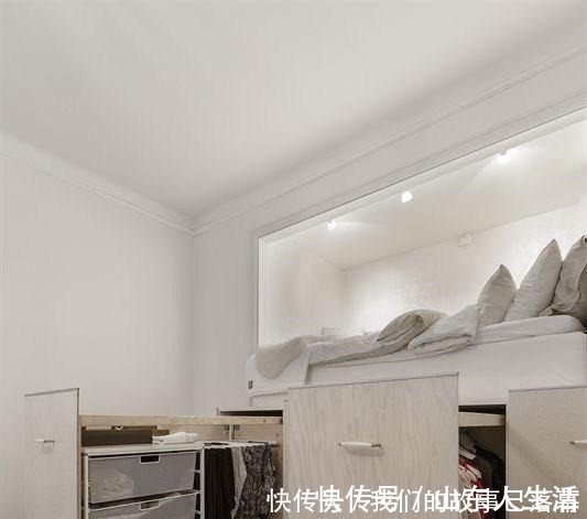 衣帽间|床铺抬高1米，下面装抽拉式衣柜，一地能2用，怎么算自己都赚大了！