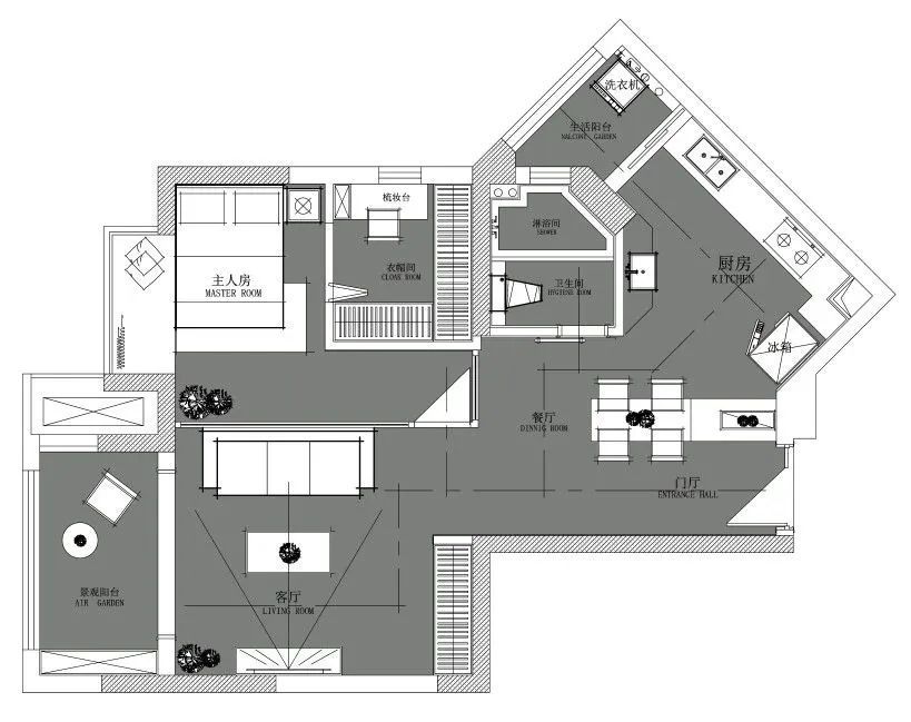 空间|50㎡现代小资范，一个人住的小房子，也能活出精致浪漫的气质