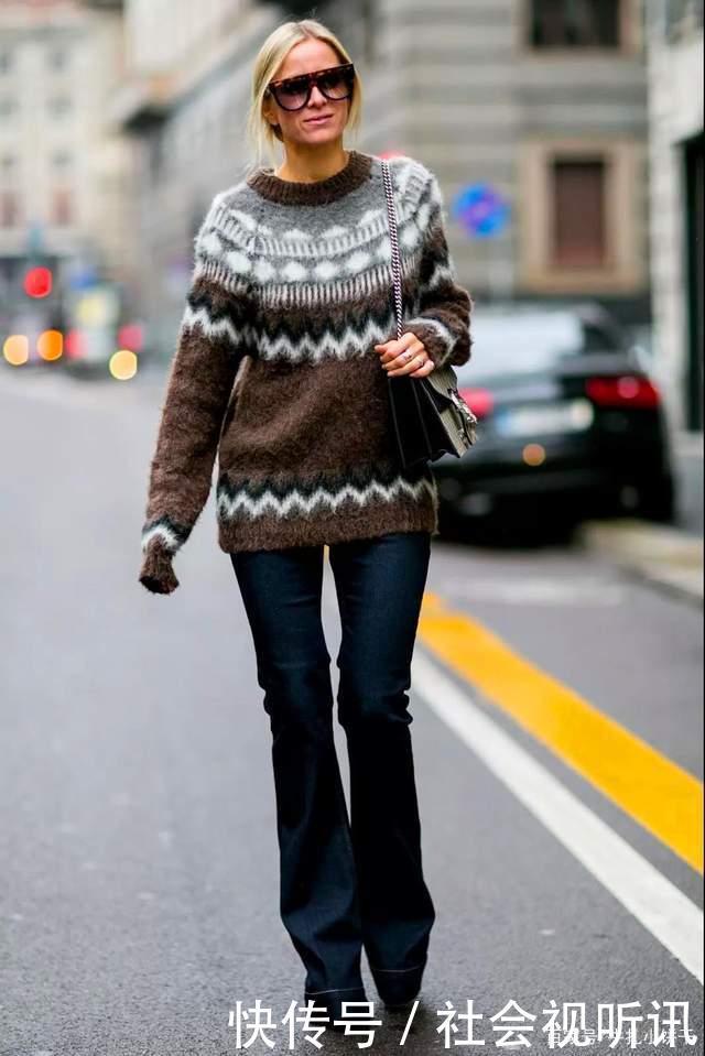 最近火了一种穿法“毛衣+牛仔裤”,优雅又时尚,回头率十足