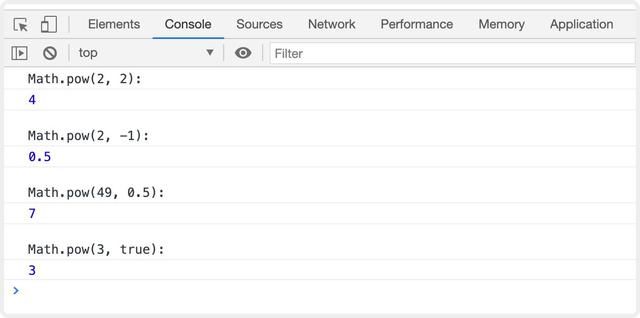 JavaScript用Math.pow()求一个数的幂