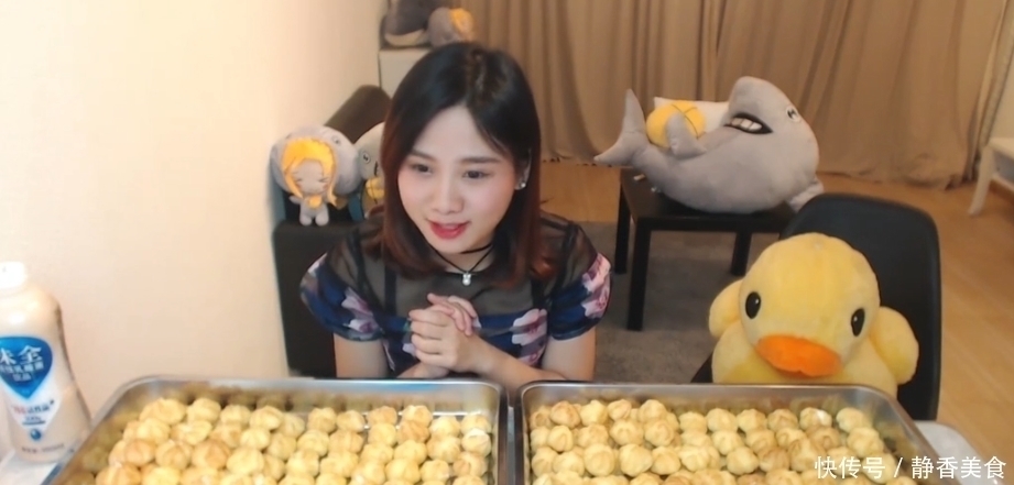 密子君为证明没“假吃”她挑战300个泡芙,站起身后却露馅了