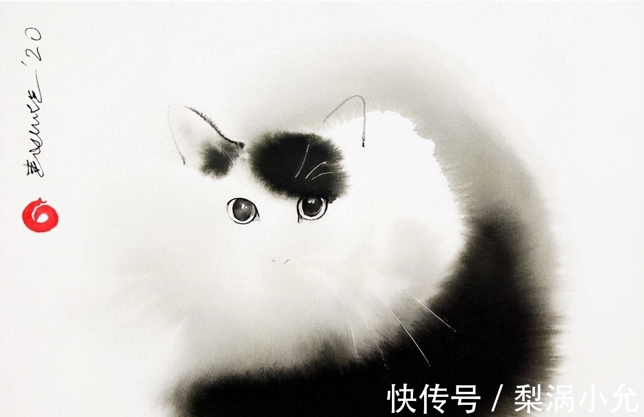 动物&水墨是中国传统绘画,老外用它画动物——别说另有一番意境