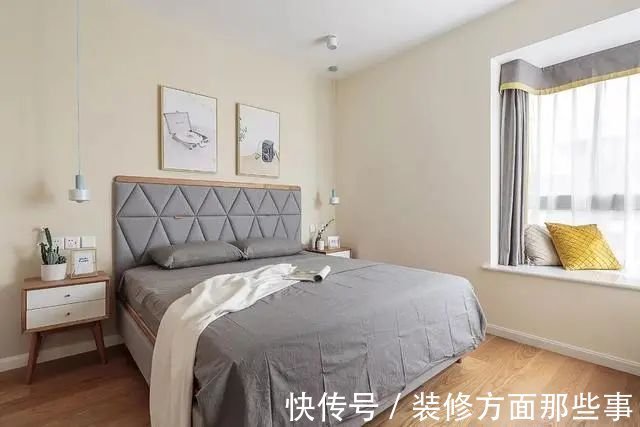 二居室|85m2 原木风二居室,玄关柜分割洗衣房和玄关