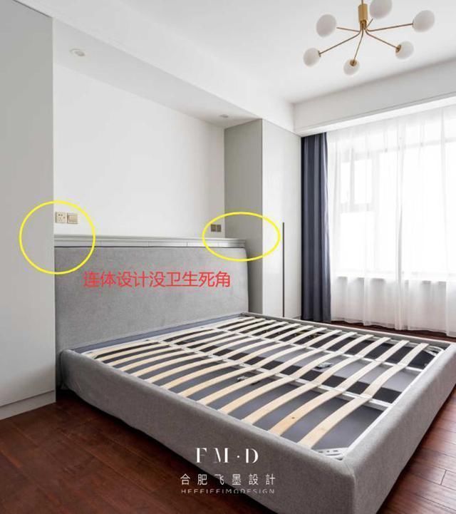 床头柜|衣柜不靠边装了，装床头一左一右，15㎡的卧室储物空间妥妥够了