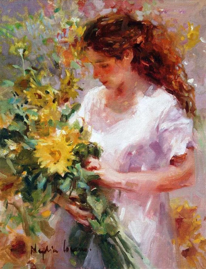 她笔下美丽的女人,像花一样尽情的绽放!