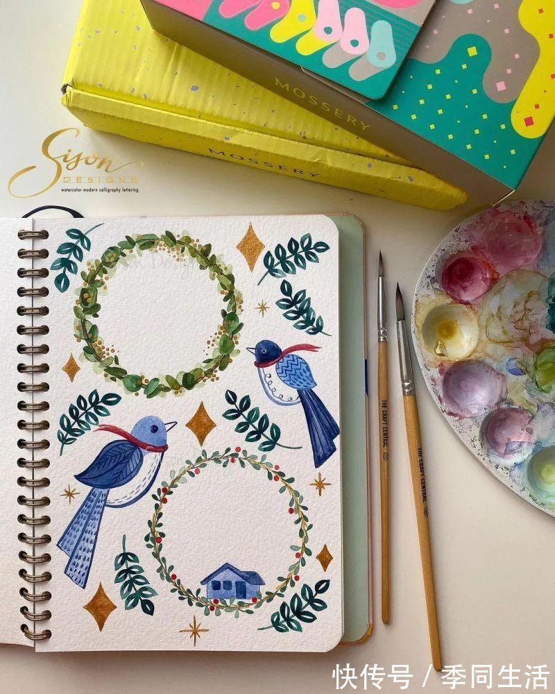 笔尖&美爆!70张超简单小清新的水彩手账,你想要的都在这里!收藏这篇就够了!
