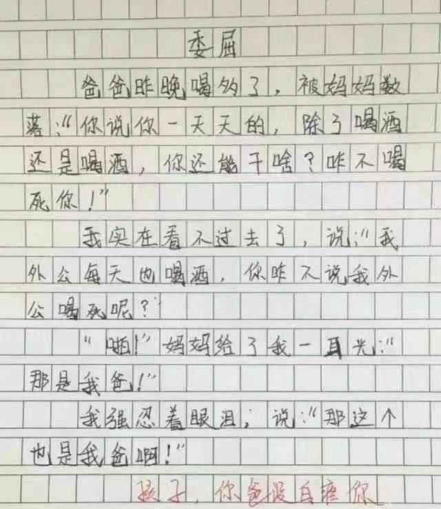 点评|小学生满分作文刷屏，老师点评“神童”感叹自愧不如，网友看哭了