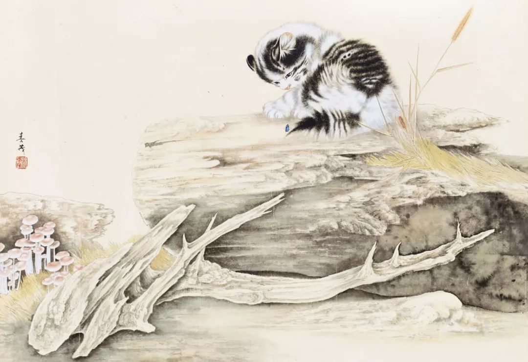 代表作品@米春茂笔下的猫,趣萌可爱,稚气童真