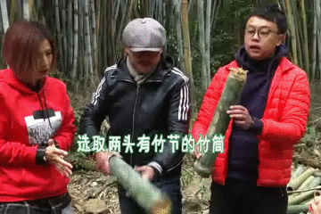 美食｜几位主持人齐齐抬竹子，难道要改行做木工？