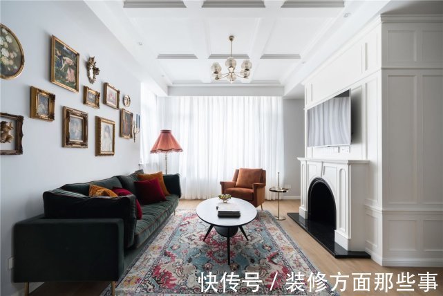 柜体|122平混搭四居室,四等分的内嵌式柜子让室内平添一份典雅