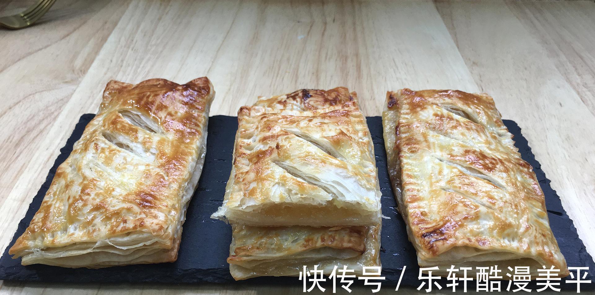 果酱|手抓饼果酱派，制作方法超级简单，吃起来脆脆甜甜哒，超级好吃。