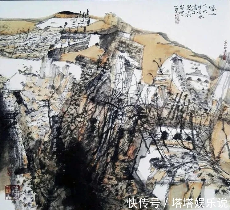 山水画!玄妙|薛俊水山水画