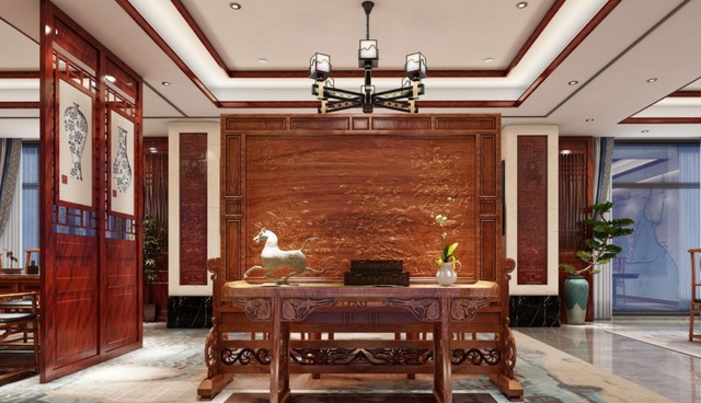 入户感|深圳发现一户人家，315㎡的中式别墅，屋内堆满了红木，太壕了