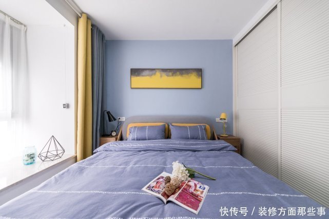 卧室|111平现代风婚房设计,色彩合理,加强储物把空间释放出来