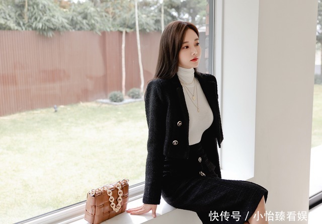 孙允珠每日穿搭:威廉男爵气质高冷俊俏西装裙