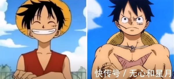 阳光菌|《海贼王》人物21年前后变化对比，索隆越来越绿！