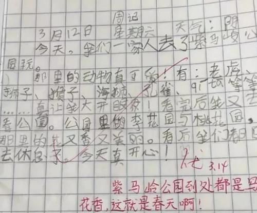 学生凑字作文《抓鸭子》，凑字数过于明显，老师看后哭笑不得