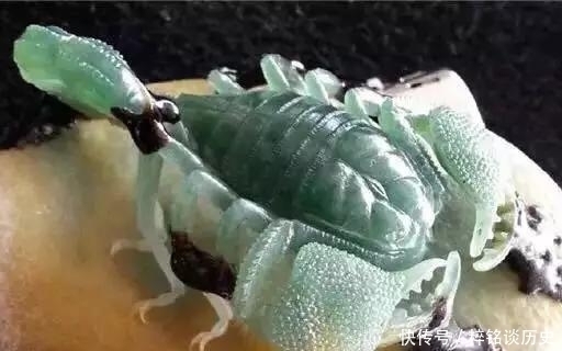料子|翡翠原石摇身一变成了天蝎子,这也太逼真了吧师傅雕工让你惊吓