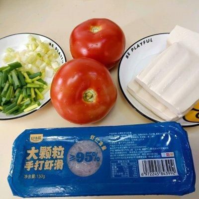 汤汁拌饭|虾滑番茄豆腐汤