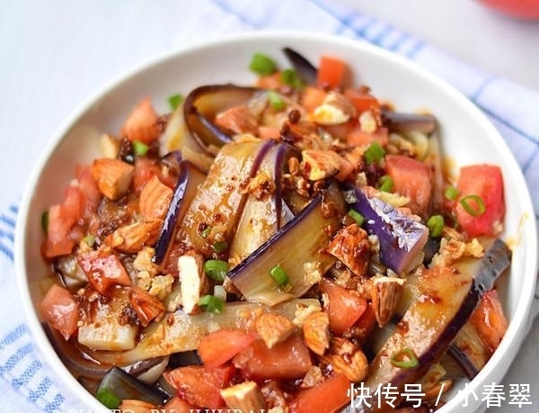 茄子|手残党喜讯：拌杏仁茄子，不用蒸不用烧，简单几步轻松学会！