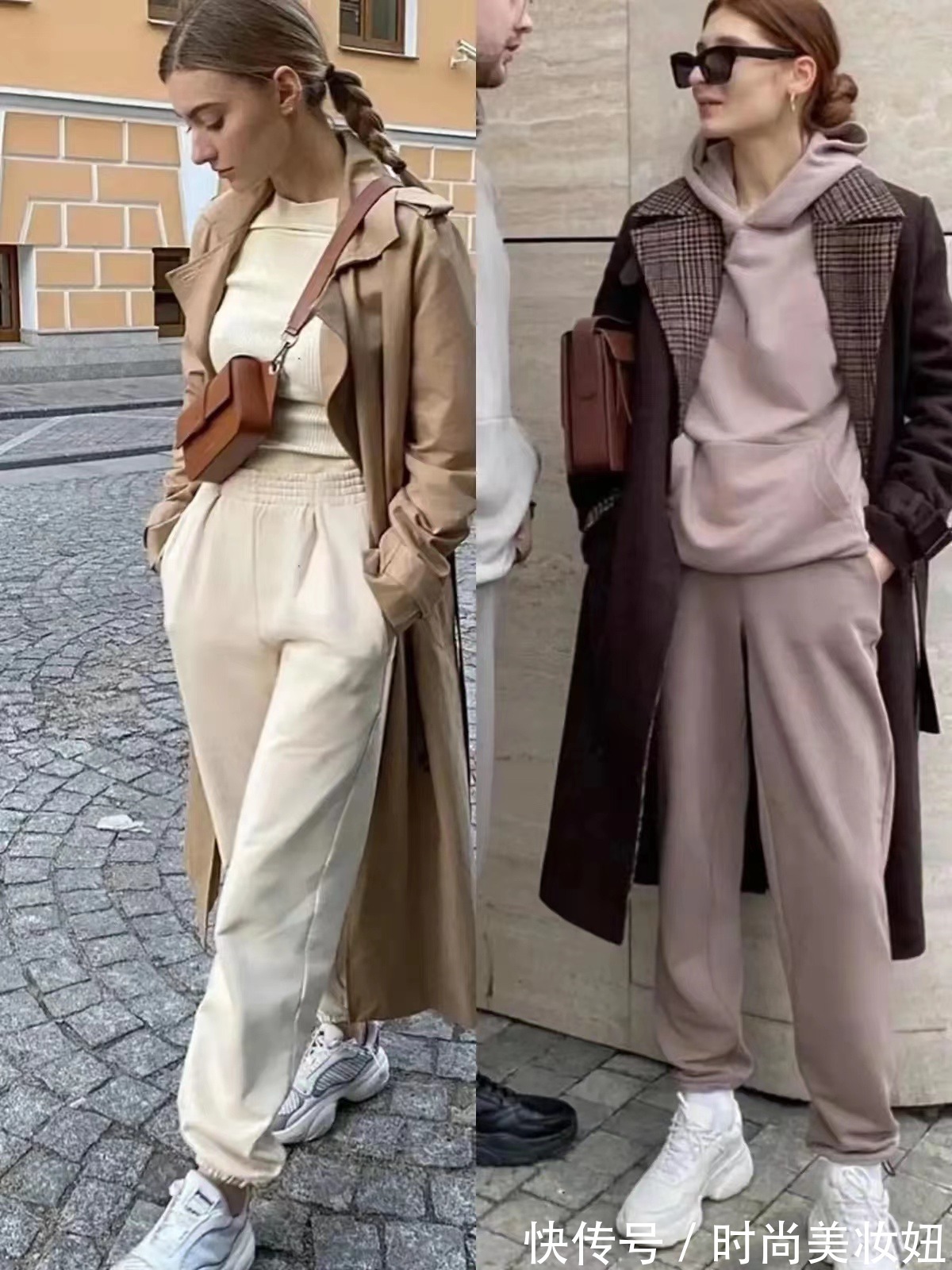 冬天|冬天别总穿羽绒服配运动鞋,试试“大衣+运动鞋”,时髦精都爱