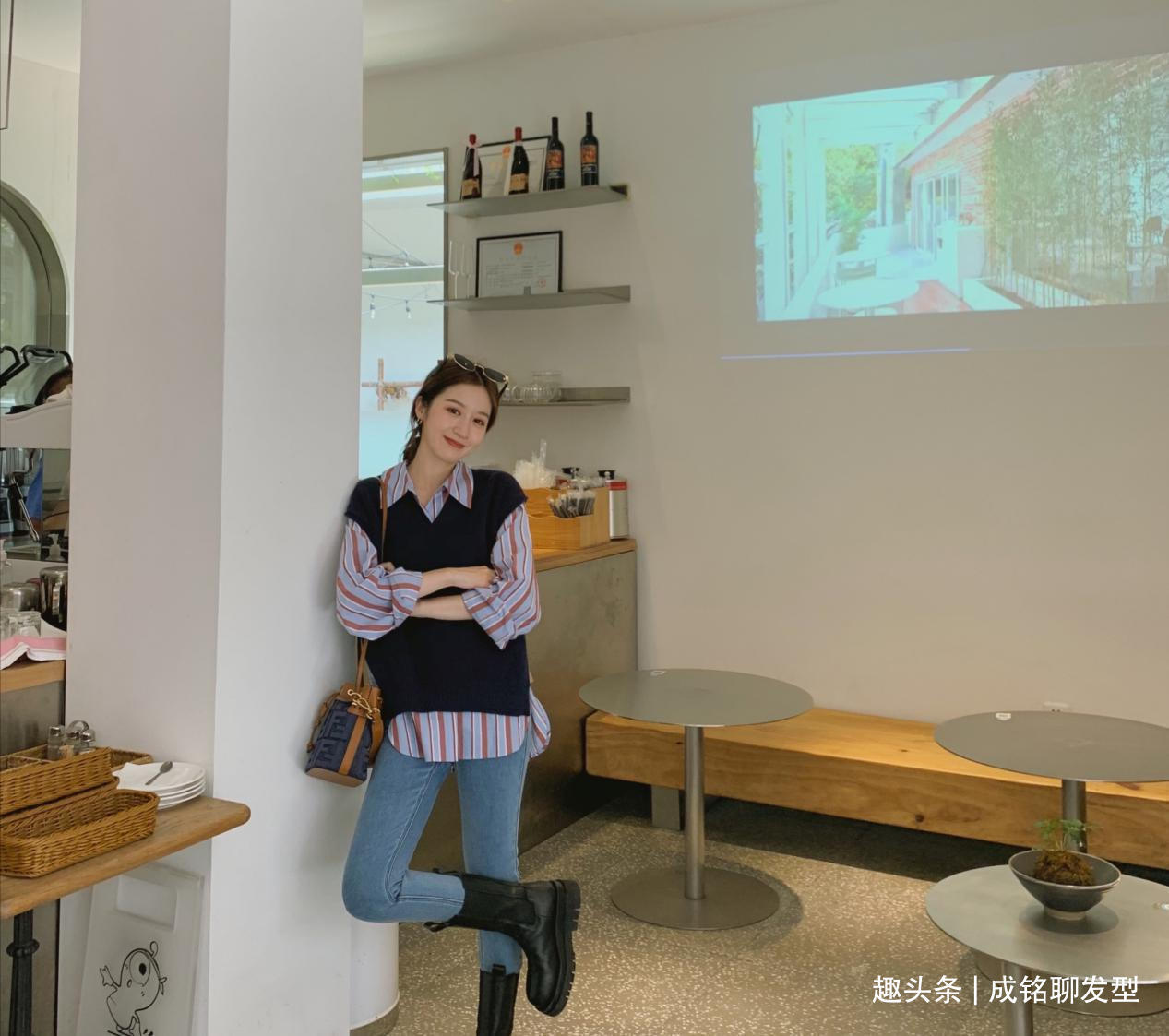 裙装|衬衫的穿搭太单一搭配毛衣马甲时尚感大增,减龄洋气又有个性