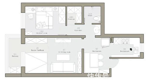 乳胶漆|50㎡居然能做两房,还有衣帽间,小户型就该这么装,真心实用!