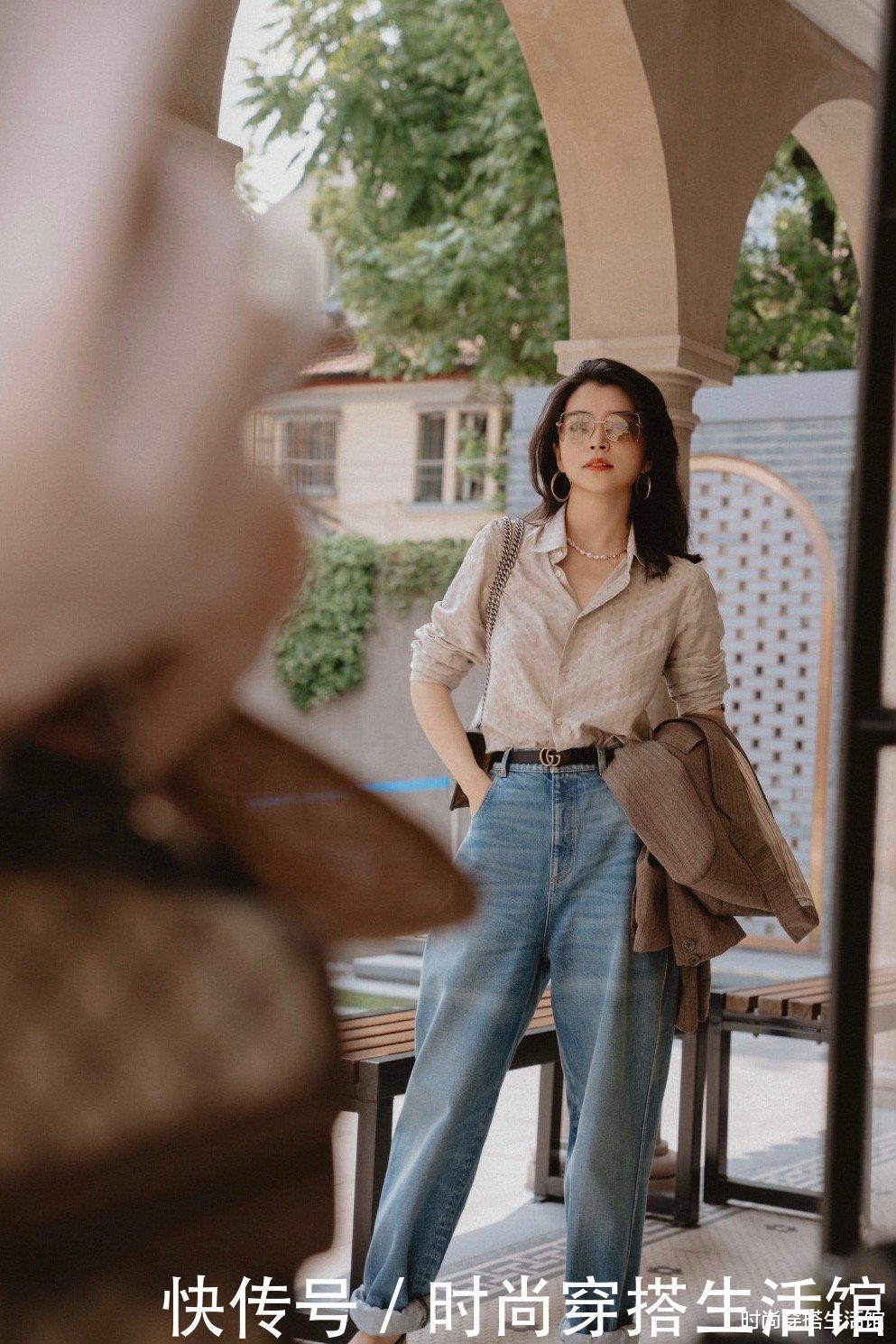 阔腿裤|看了三木的穿搭才知道,原来衬衫?也可以这样穿,美出新高度