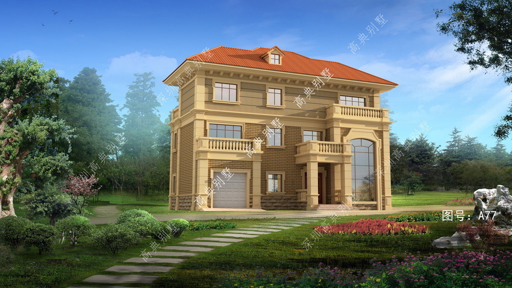 小平楼|这套欧式别墅,适合乡村环境,让人赏心悦目