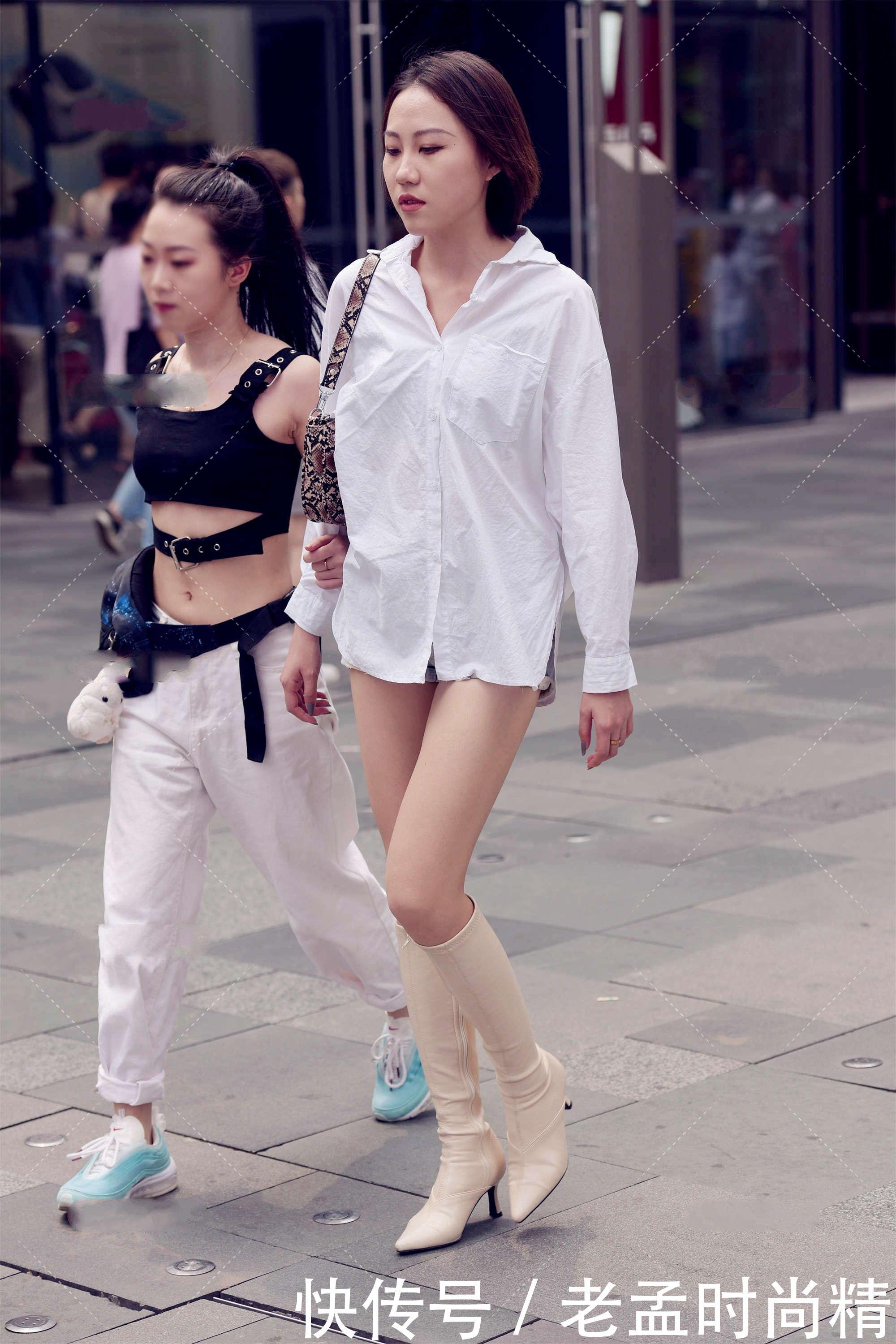 气质|街拍:白色衬衣干净又利落, 时尚高级, 散发出自信气质