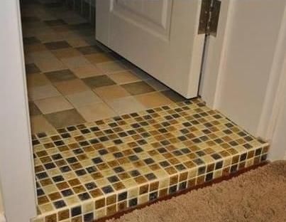 回家|卫生间门槛石要这样装，实用又挡水，真想回家拆了重装