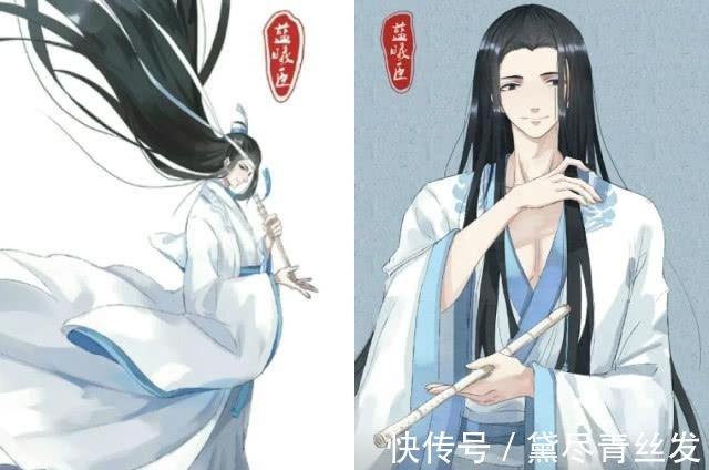 图片源自网络|魔道祖师里的人物散下头发后的样子,江澄舅舅未免太温柔的了吧