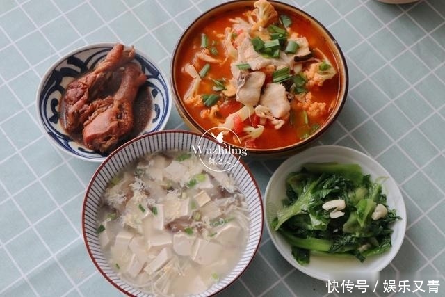 晒晒小姑子做的午餐,5人4道菜,实惠营养,花销不到40元