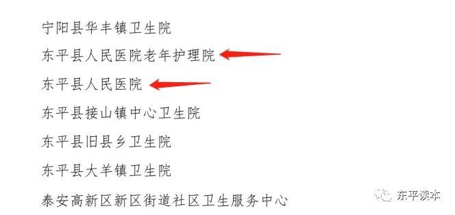 人民医院|喜讯！东平县人民医院和老年护理院被评为“泰安市老年友善医疗机构示范单位”