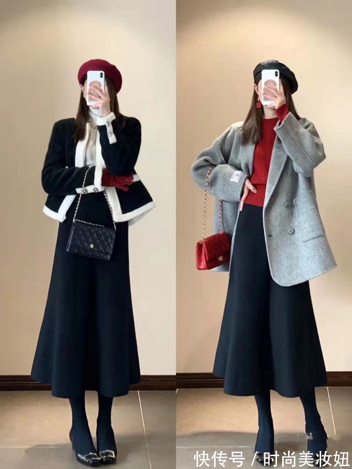 深色系|冬季保暖又优雅的穿搭,get这几种搭配思路,好看又显气质