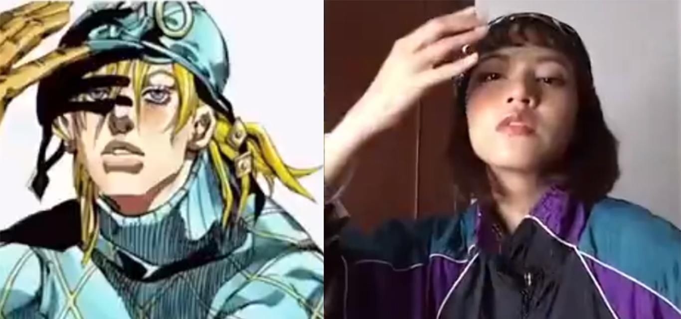 吉良|小姐姐模仿高难度JOJO立,奇怪的姿势增加了,拍照再也不怕没Pose