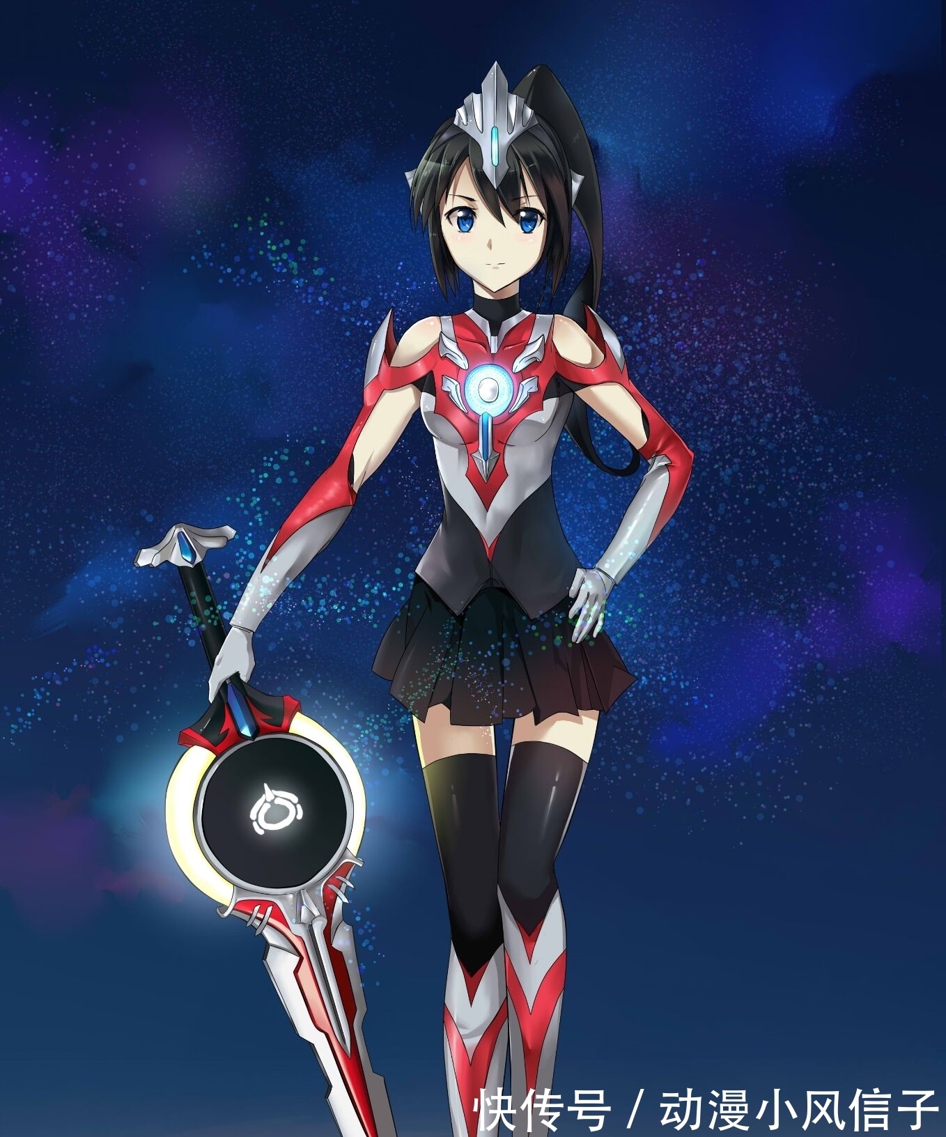 少女心|奥特曼也有少女心,风纪委员欧布驾到,谁能拒绝三马尾的赛罗呢