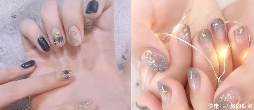 “见男友”必备美甲:镭射可以,贝壳钻可以,看到星空:爱惨了!