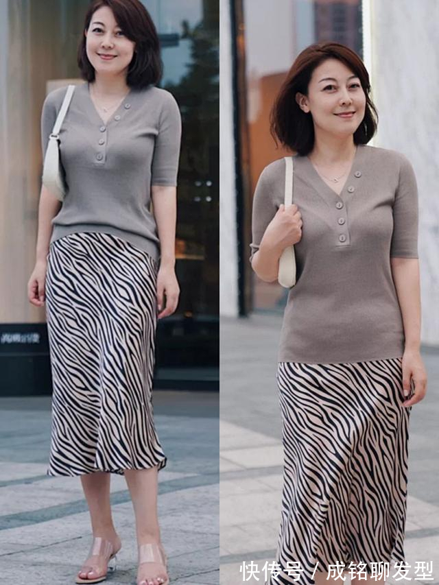 纽扣|奔五的女人别穿得太职业,试试这几种高级感穿搭,时尚优雅又减龄