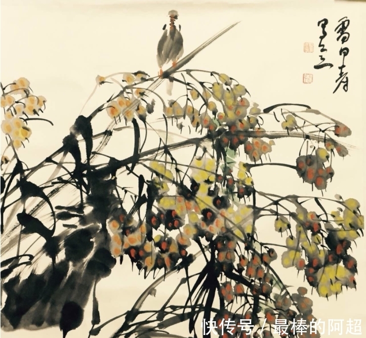 写意花鸟画@雷甲寿：师承绘画大师石齐，被誉为野稻谷画第一人